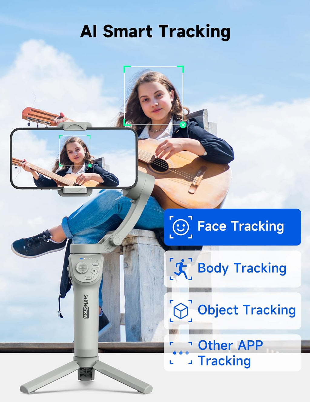 Gimbal Stabilizer for Smartphones, 3-Axis Phone Gimbal,